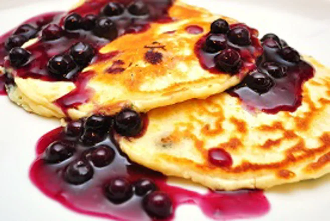 Jam on top of pancakes Jam on top of pancakes